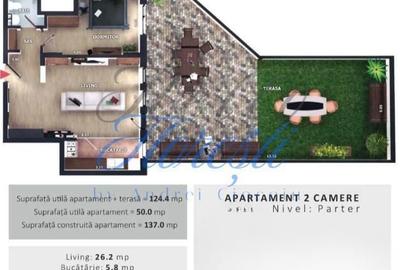 Apartament cu 2 camere semidecomandat în Florești - 1