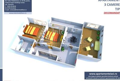 Apartament cu 3 camere decomandat în Tătărași - 1