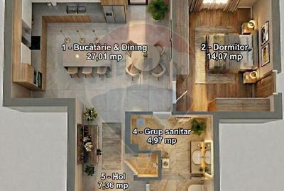 Apartament cu 4 camere în Unirii - 11