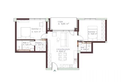 Apartament cu 3 camere semidecomandat în Central - 8