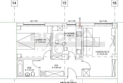 Apartament cu 2 camere decomandate, 58 mp, 2 garaje, zona Sopor - 15