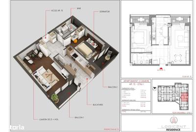 Apartament cu 2 camere decomandat în Central - 2