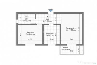 Apartament cu 2 camere decomandat în Popas Păcurari - 1