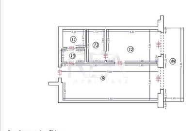 Apartament cu 2 camere semidecomandat în Centrul Civic
