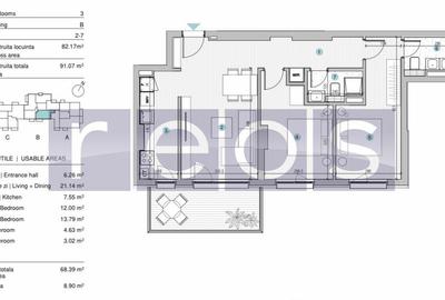 Apartament cu 3 camere în Străulești - 20