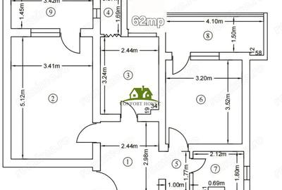 Apartament cu 2 camere decomandat în Cartierul Nord - 9