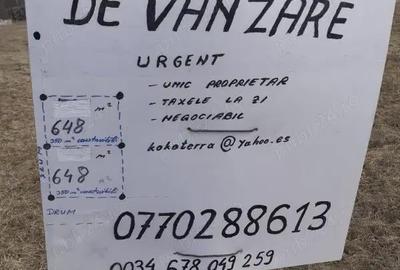 Teren de 1296 mp, în Vâlcele
