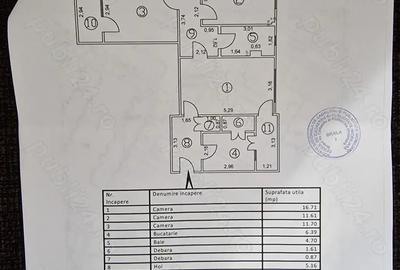 Vand ,apartament 3 camere mobilat, Viziru 1,Braila sau schimb cu 2 camere in Constanta. - 1