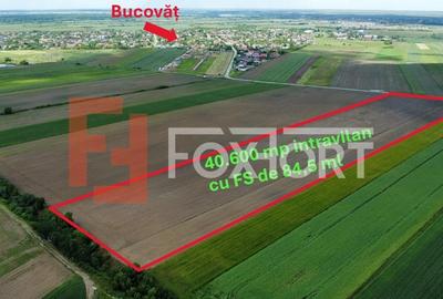 COMISION 0% Teren intravilan 40.600 mp cu front de 84,5 ml, zona Bucovat
