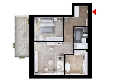 Apartament cu 2 camere în Titan - 6