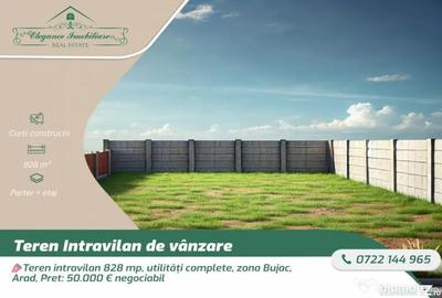 Teren de 828 mp, în Bujac