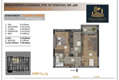 Apartament cu 2 camere decomandat în Berceni - 1