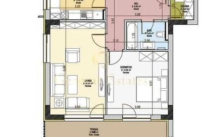 Apartament cu 2 camere în Tractorul - 1