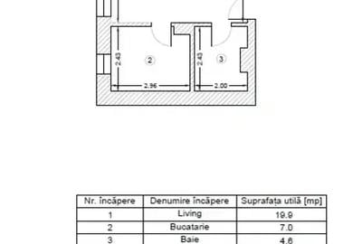 Garsonieră decomandată în Theodor Pallady - 2