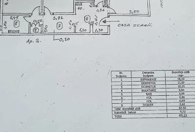 Apartament cu 3 camere decomandat în Central
