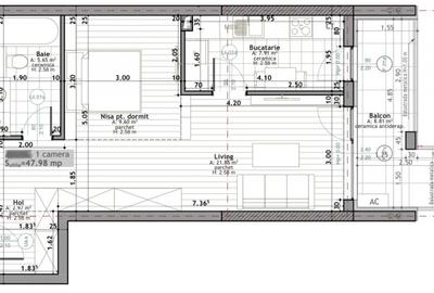 Inchiriere Apartament 1 camera, Scala Frunzisului, optional parcare - 8