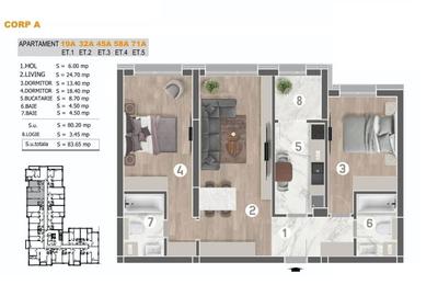 Apartament 3 Camere Decomandat Sector 4 Grand Arena 83.65MP - 6
