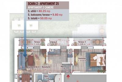 Apartament Tip Studio Incalzire in pardosela -Acces Rapid ST - 1