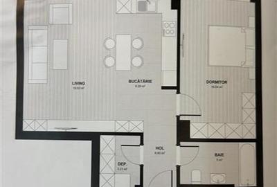 Apartament cu 2 camere semidecomandat, mobilat în Tractorul - 8