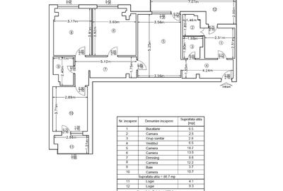 Apartament cu 4 camere semidecomandat în Central - 8