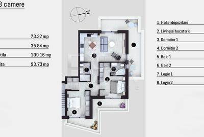 3 Camere Terasa 35 mp Doamna Ghica - 20