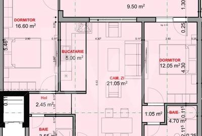 Apartament cu 3 camere decomandat în Terezian - 2