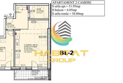 Apartament cu 2 camere semidecomandat în Titan - 7