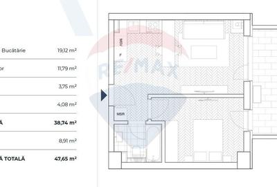 Apartament cu 2 camere semidecomandat, mobilat în Barbu Văcărescu - 11