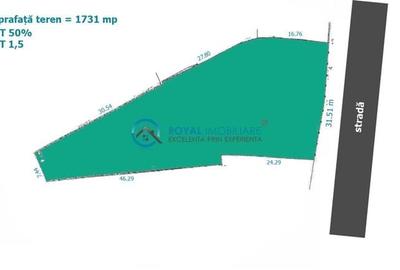 Teren Construcții intravilan de 1731 mp, în Central