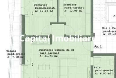Apartament cu 3 camere decomandat în Republicii - 1