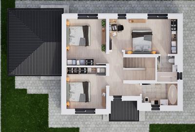 Casă individuală, teren generos și compartimentare eficientă - 0% comision - 10