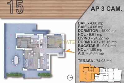 Unirii | Nerva Traian | Apartament 3 camere, etaj 3, 159mp | An 2025 - 3