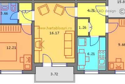 Apartament cu 3 camere semidecomandat în Apusului - 2