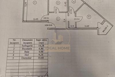 Apartament cu 2 camere decomandat în Tomești - 13