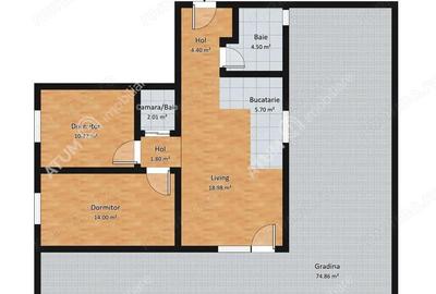 Apartament cu 3 ccamere si gradina de 74 mp in zona Selimbar din Sibiu - 5