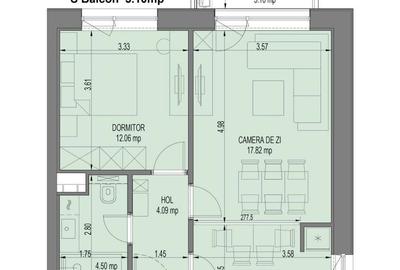 Apartament cu 2 camere în Aviației - 1