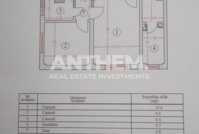 Apartament cu 3 camere semidecomandat în Tei - 14