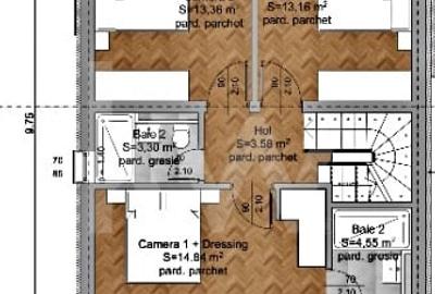 Casa 4 cam.+ teren de vanzare in Cartierul Turnisor, Zona Exclusivista - 10