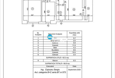 Apartament cu 3 camere în Gară