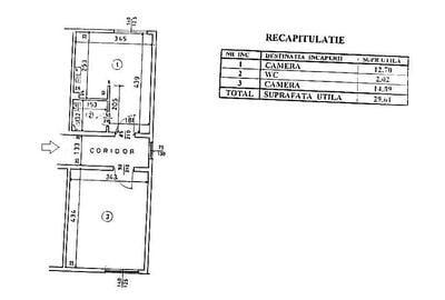 Apartament cu 2 camere semidecomandat, mobilat în 1 Decembrie 1918