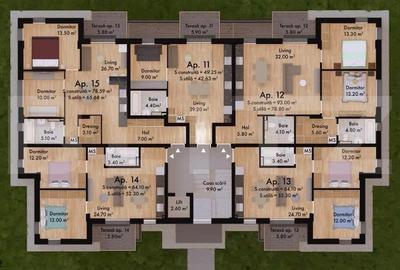 Penthouse ,3 camere , 115 mp , Green Residence - 12