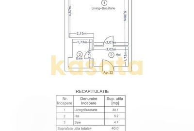 Garsonieră decomandată, mobilată în Nord - 32