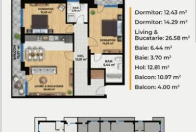 Apartament 3 camere 92mp Promenada Mall - 2
