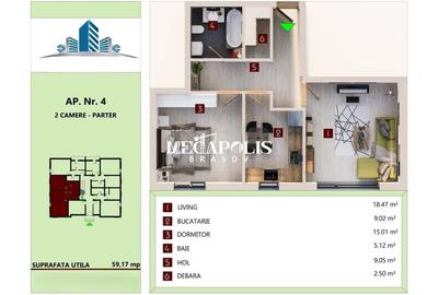 Apartament 2 Camere Decomandat Tractorul Intabulat - 5