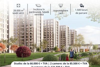 Apartament cu 3 camere decomandat în Chiajna