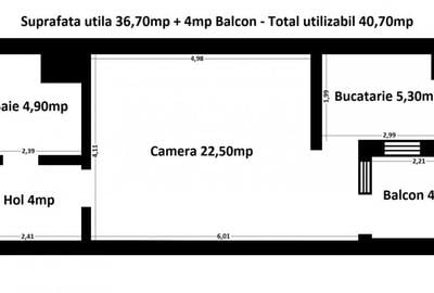 Eforie Nord Acapulco-Garsoniera 40,70mp mobilata-utilata total - 16