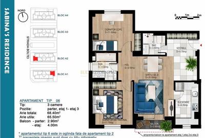 Apartament 3 camere, mobilat, utilat, imobil nou, Luica-Brancoveanu - 19
