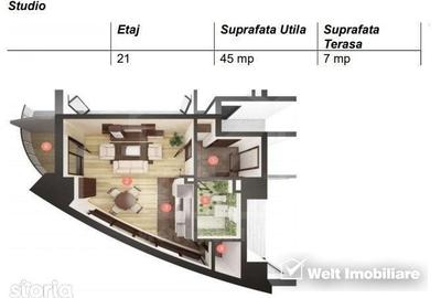 Garsonieră semidecomandată în Mănăștur - 1