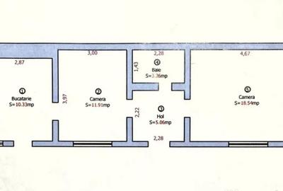 Casă cu 2 camere cu Canalizare în Lazaret - 13