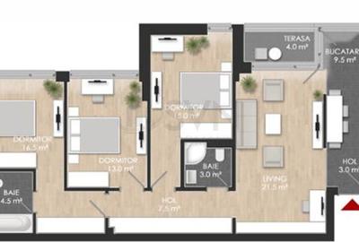 REA1018219 4 camere cu gradina Bucurestii Noi - 2